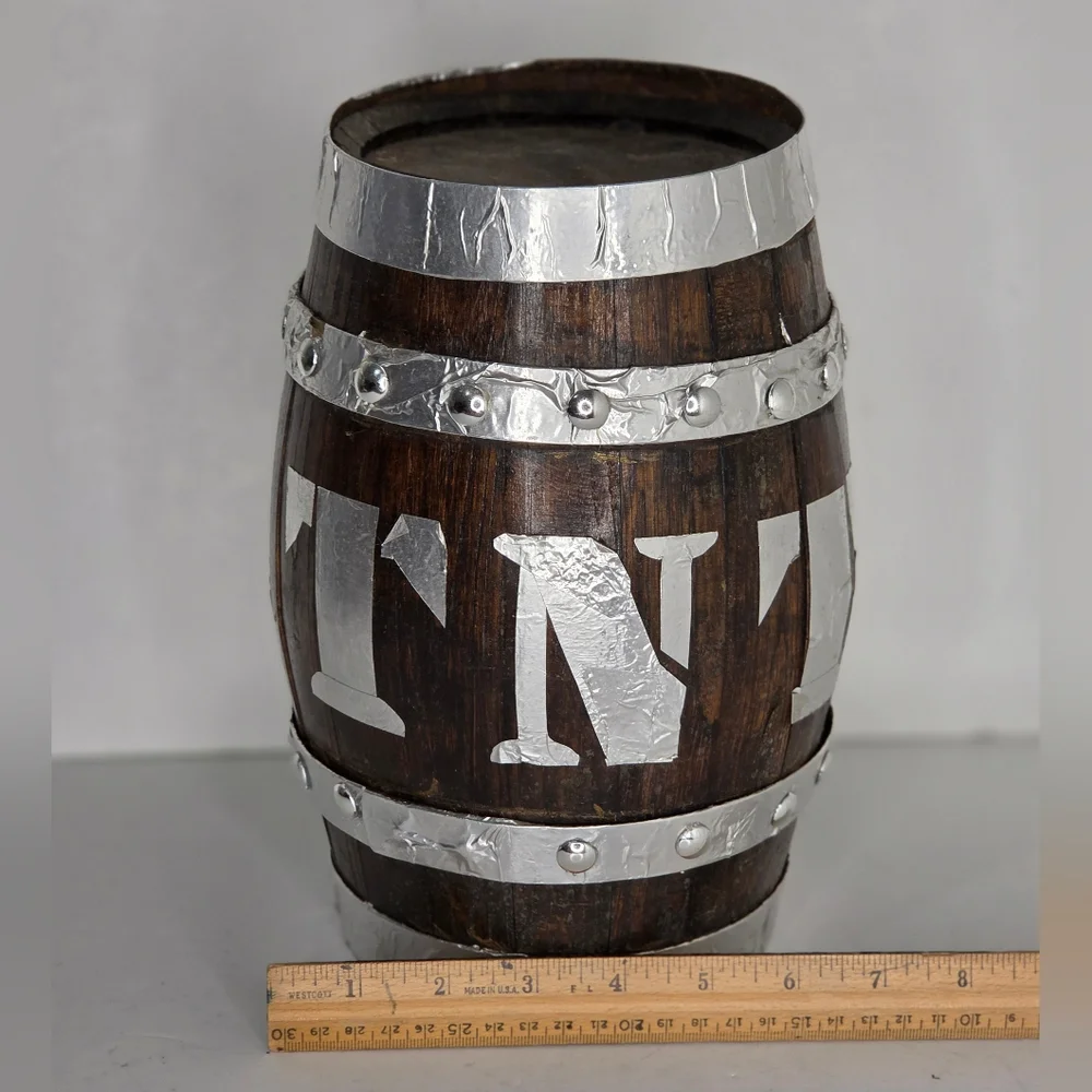 Handmade Upcycled TNT Wooden Whiskey Barrel‎ July 4th Porch Decor